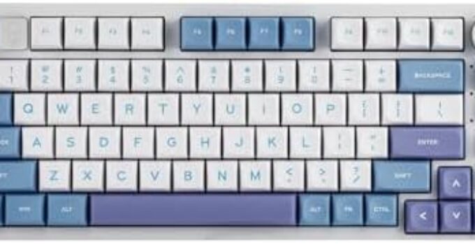 EPOMAKER x LEOBOG Hi75 Aluminum Alloy Wired Mechanical Keyboard, Programmable Gasket-Mounted Gaming Keyboard with Mode-Switching Knob, Hot Swappable, NKRO, RGB (White Purple, Graywood V3 Switch)
