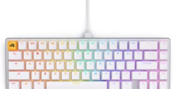Gaming GMMK 2-65 Percent Keyboard – White Custom Layout – Compact Low-Profile – Hotswap w/Cherry Mx Style Switches – Incl. Double Shot Keycaps & Linear Switches