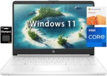 HP Newest 14″ Ultral Light Laptop for Business. Intel Quad-Core N4120(> N4020), 8GB RAM, 320GB Storage, 1 Year Office 365, (64GB eMMC+256GB SD Card) Webcam, HDMI, WiFi, USB-A&C, Win 11 S/OLY