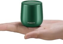 INSMY Small Bluetooth Speaker, Waterproof Mini Portable Wireless Speaker, Punchy Bass Rich Audio Stereo Pairing, Handheld Pocket Size for Hiking Biking Gift Laptop Tablet (Green)