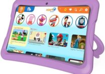 Kids Tablet 10 Inch, Android 13, 4GB+64GB, 8-Core CPU, WiFi 6, 12H Battery Life, Parental Control, 1280 * 800 HD Display, Dual Cameras, Shockproof Case, Pre-Installed Educational Apps