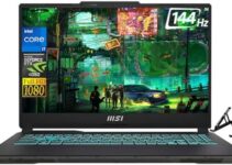 MSI Cyborg Gaming Laptop 2024 Newest, 15.6″ FHD 144Hz Display, Intel Core i7-13620H, NVIDIA GeForce RTX 4050, 32GB DDR5 RAM, 2TB SSD, Wi-Fi 6, Backlit Keyboard, Windows 11 Home, with Laptop Stand
