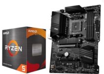 Micro Center AMD Ryzen 5 5600X Desktop Processor 6-core 12-Thread Up to 4.6GHz Unlocked with Wraith Stealth Cooler Bundle with ASUS Prime B550-PLUS AM4 DDR4 ATX Motherboard