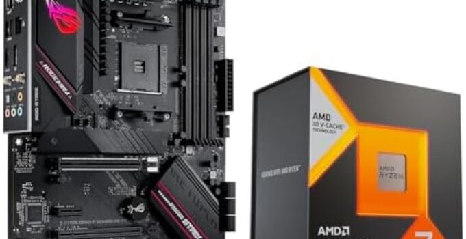 Micro Center AMD Ryzen 7 5800X3D 8-Core 16-Thread Desktop Processor with AMD 3D V-Cache Technology Bundle with ASUS ROG Strix B550-A AM4 DDR4 Ryzen 5000 ATX Gaming Motherboard