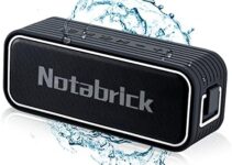 NOTABRICK Bluetooth Speaker 40W,Portable Speaker with 3D Surround Sound,Enhanced Bass,IPX7 Waterproof Speaker,Long Playtime,Voice Assistant,100ft Wireless Range for Home,Gardens,Outdoor,Travel