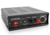 Pyramid Universal Compact Bench Power Supply – 9 Amp Regulated Home Lab Benchtop AC-DC Converter Power Supply for CB Radio, HAM w/ 13.8 Volt DC 115/230V AC Switchable, USB, Cigarette Lighter – PSV90