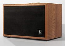 Retro Wooden Bluetooth Speaker, KONEX 40W Vintage Portable Wireless Speaker, Bluetooth 4.2 Heavy Bass Music Player, 20H Long Playtime, Outdoor Speaker for Home, Office, Party, Gift for Friend