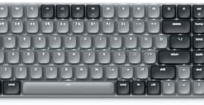 Satechi SM1 75% Mechanical Keyboard, LED Backlit Bluetooth Keyboard, 84 Keys Compact Wireless Keyboard, Gaming Keyboard for Mac and Windows – Dark Grey/Grey