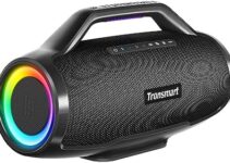 Tronsmart Bang Max Portable Bluetooth Speaker, 130W Powerful Loud Speaker with Deep Bass, Party Sync, IPX6 Waterproof, 24H Playtime, Customized EQ & Light Show,Portable Speaker with Handle for Outdoor