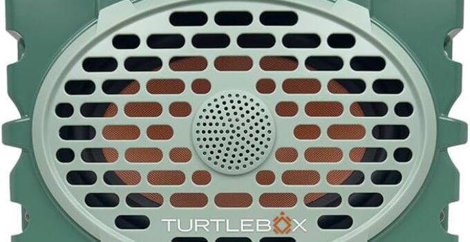 Turtlebox Gen 2: Loud! Outdoor Portable Bluetooth 5.0 Speaker | Rugged, IP67, Waterproof, Impact Resistant & Dustproof (Rich, Full Sound, Plays to 120db, Pair 2X for True L-R Stereo), River Rock