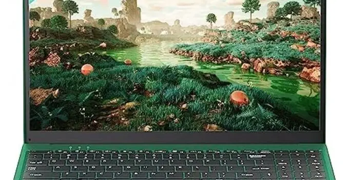 Versatile 16″ Green Laptop, Win 11 Pro/Office 2019, Celeron N5105, 16GB RAM, 256GB SSD, FHD IPS Display, Backlit KB, Fingerprint unlock, USB 3.0, HDMI, Perfect for Work, Play, and Creative Ventures!