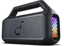 soundcore Boom 2 Outdoor Speaker, 80W, Subwoofer, BassUp 2.0, 24H Playtime, IPX7 Waterproof, Floatable, RGB Lights, USB-C, Custom EQ, Bluetooth 5.3, Portable For Outdoors, Camping, Beach, and Backyard