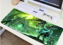 【Wow】Illidan，World of War Craft，Gaming Mouse Pad XL(15.74 * 35.43 inch)，Extended Large Mouse Mat Desk Pad, Stitched Edges Mousepad,Non-Slip Rubber Base，Keyboard Pad, Mouse mat,Sending Children (2)