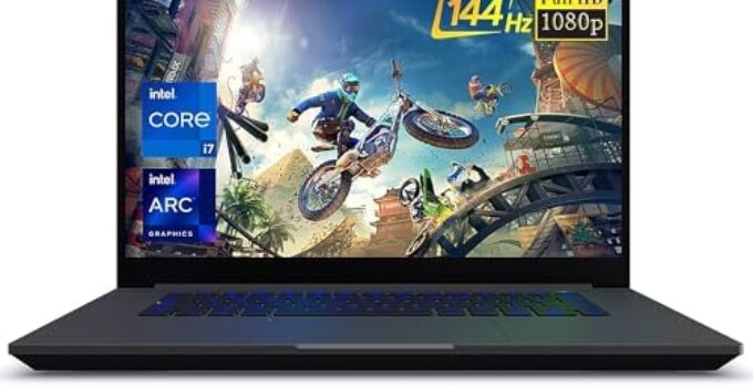 Intel X15 Gaming Laptop, 144Hz 15.6″ FHD Display, Intel Core i7-12700H, Newest Intel Arc A730M Graphics, 16GB DDR5 RAM, 1TB SSD, IR Camera, RGB Backlit Keyboard, Wi-Fi 6, Windows 11 Pro
