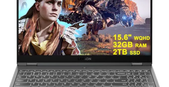 Legion 5 Gaming Laptop 15.6″ WQHD IPS 165Hz 350nits 100% sRGB AMD Octa-Core Ryzen 7 7735HS 32GB RAM 2TB SSD GeForce RTX 4060 8GB USB-C Backlit Rapid Charge Win11 Gray + HDMI Cable