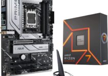AMD Ryzen 7 7700X CPU Processor Bundle with ASUS Prime X670-P WiFi AM5 ATX Motherboard, Sold by Micro Center