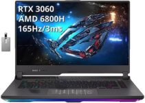 ASUS ROG Strix G15 15.6” 165Hz WQHD Gaming Laptop, AMD Ryzen7 6800H, NVIDIA GeForce RTX 3060, 32GB DDR5 RAM, 2TB SSD, RGB KB, Thermal Grizzly Cooling, VR-Ready, Gray, Win 11 Pro, 32GB USB Card