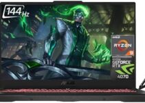 ASUS TUF A17 Gaming Laptop 2023 Newest, 17.3″ FHD Display, AMD Ryzen 9-7940HS Up to 5.2 GHz, NVIDIA GeForce RTX 4070, 64GB DDR5, 4TB SSD, Backlit Keyboard, Wi-Fi 6, Windows 11 Home, with Laptop Stand