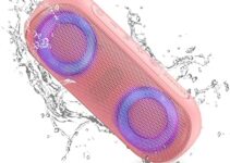 Bluetooth Speakers, Portable Speakers Bluetooth Wireless(100FT Range) with 30W Loud Stereo Sound, IPX7 Waterproof Shower Speakers, RGB Multi-Colors Rhythm Lights, 1000mins Playtime for Indoor&Outdoor