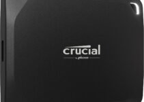 Crucial X10 Pro 1TB Portable SSD – Up to 2100MB/s Read, 2000MB/s Write -Water and dust Resistant, PC and Mac, with Mylio Photos+ Offer – USB 3.2 External Solid State Drive – CT1000X10PROSSD902