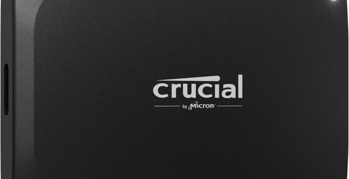 Crucial X10 Pro 1TB Portable SSD – Up to 2100MB/s Read, 2000MB/s Write -Water and dust Resistant, PC and Mac, with Mylio Photos+ Offer – USB 3.2 External Solid State Drive – CT1000X10PROSSD902