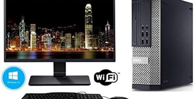 Dell Optiplex 990 Desktop Computer Package – Intel Quad Core i5 3.1-GHz, 16GB RAM, 2 TB, DVD-RW Drive, 20 Inch LCD Monitor, Keyboard, Mouse, WiFi, Bluetooth, Windows 10 (Renewed)