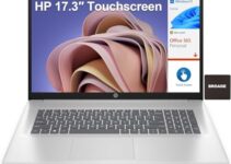 HP 17 17.3″ Touchscreen HD+ Laptop Computer, Intel Pentium Silver N5030 up to 3.1GHz, 32GB DDR4 RAM, 1TB PCIe SSD, 802.11AC WiFi, Bluetooth 5.0, 1-Year Office 365, Silver, Windows 11 Home S
