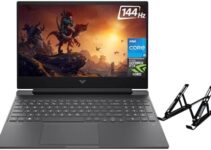 HP Victus Gaming Laptop 2023 Newest, 15.6″ 144Hz FHD Display, Intel Core i5-12500H(12-Core), NVIDIA GeForce RTX 4060, 32GB RAM, 1TB SSD, WiFi 6, Backlit Keyboard, Windows 11 Home, with Laptop Stand