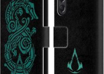 Head Case Designs Officially Licensed Assassin’s Creed Graphic Valhalla Symbols and Patterns Leather Book Wallet Case Cover Compatible with Samsung Galaxy A24 4G / Galaxy M34 5G