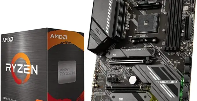 INLAND Micro Center AMD Ryzen 7 5700X 8-Core 16-Thread Unlocked Desktop Processor Bundle with MSI MAG X570S Tomahawk WiFi Motherboard (AMD AM4, DDR4, PCIe 4.0, ATX)