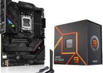 INLAND Micro Center AMD Ryzen 9 7900X 12-Core, 24-Thread Unlocked Desktop Processor Bundle, ASUS ROG Strix B650E-F Gaming WiFi AM5 (LGA1718) Ryzen 7000 Gaming Motherboard(DDR5, 3xM.2 Slots, PCIe 5.0)