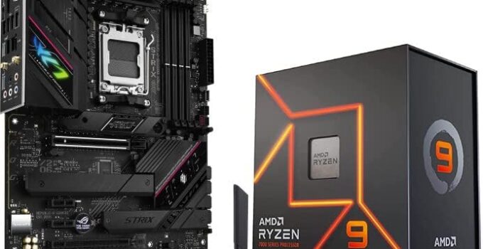 INLAND Micro Center AMD Ryzen 9 7900X 12-Core, 24-Thread Unlocked Desktop Processor Bundle, ASUS ROG Strix B650E-F Gaming WiFi AM5 (LGA1718) Ryzen 7000 Gaming Motherboard(DDR5, 3xM.2 Slots, PCIe 5.0)