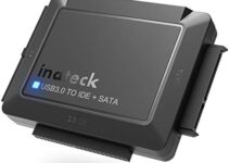 Inateck USB 3.0 to IDE/SATA External Hard Drive Reader Applicable to 2.5″/3.5″ HDD/SSD, with 12V/2A Power Supply, SA03001