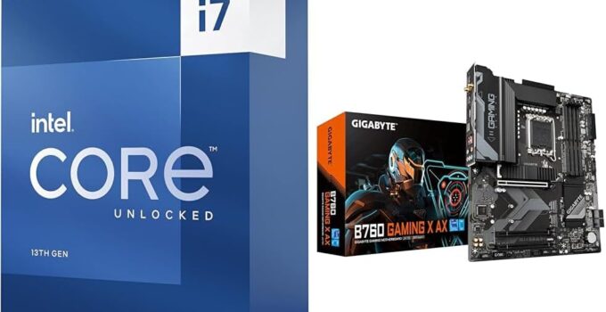 Intel Core i7-13700K Gaming Desktop Processor 16 cores & GIGABYTE B760 Gaming X AX