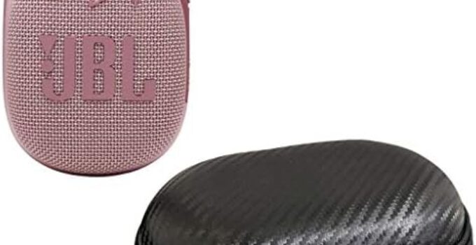 JBL Clip 4 Waterproof Portable Bluetooth Speaker Bundle with gSport Carbon Fiber Case (Pink)