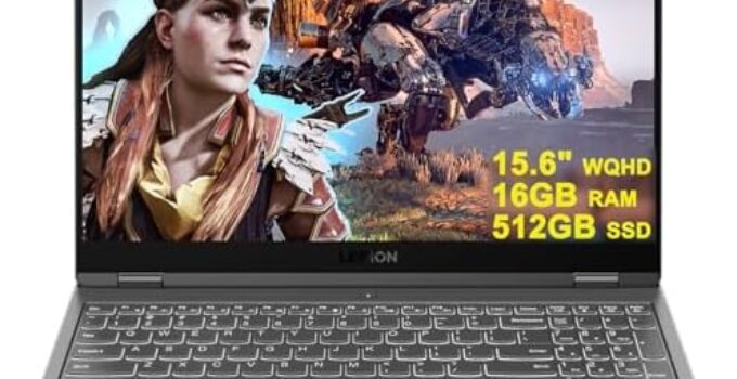Legion 5 Gaming Laptop 15.6″ WQHD IPS 165Hz 350nits 100% sRGB AMD Octa-Core Ryzen 7 7735HS 16GB RAM 512GB SSD GeForce RTX 4060 8GB USB-C Backlit Rapid Charge Win11 Gray + HDMI Cable