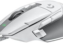 Logitech G502 X Wired Gaming Mouse – LIGHTFORCE hybrid optical-mechanical primary switches, HERO 25K gaming sensor, compatible with PC – macOS/Windows – White