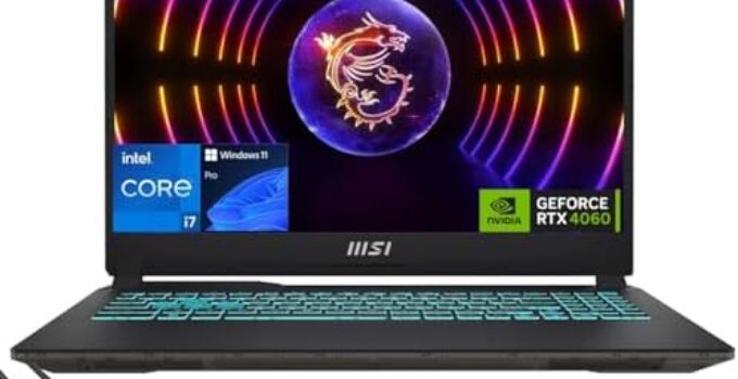 MSI Cyborg 15 Gaming Laptop, 15.6″ 144hz IPS FHD, GeForce RTX 4060 8GB, Intel 10-Core i7-12650H up to 4.70 GHz, 32GB DDR5, 2TB NVMe SSD, Backlit KB, Wi-Fi 6, RJ45, Type-C, PDG HDMI, Win 11 Pro, Black
