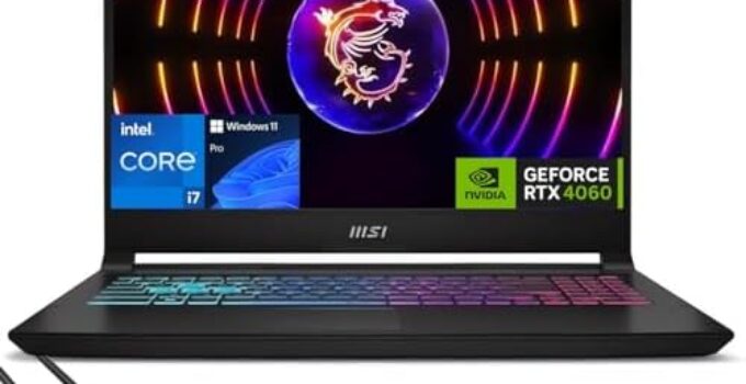 MSI Katana 15 Gaming Laptop, 15.6″ FHD Display, 12th Gen Intel Core i7-12650H, GeForce RTX 4060 8GB, 16GB DDR5, 1TB PCIe 4.0, WiFi 6, 4-Zone RGB Backlit KB, USB-C, RJ45, PDG HDMI Cable, Win 11 Pro