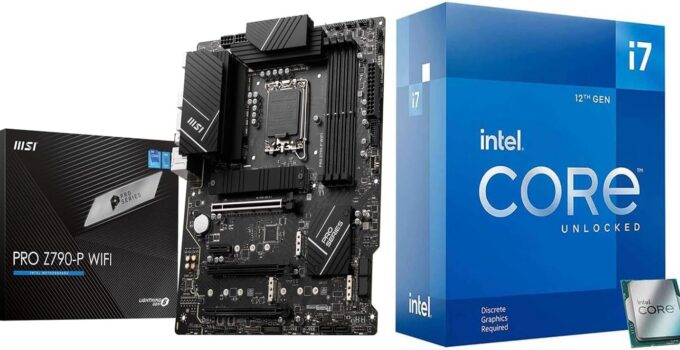 Micro Center Intel Core i7-12700KF Gaming Desktop Processor 12 (8P+4E) Cores up to 5.0 GHz Unlocked LGA1700 600 Series Chipset 125W Bundle with MSI PRO Z790-P WiFi DDR5 ProSeries Motherboard
