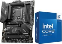 Micro Center Intel Core i7-14700K 20 (8P+12E) Cores up to 5.6 GHz Unlocked LGA 1700 Desktop Processor with Intel UHD Graphics 770 Bundle with MSI MAG B760 Tomahawk WiFi DDR4 Gaming Motherboard