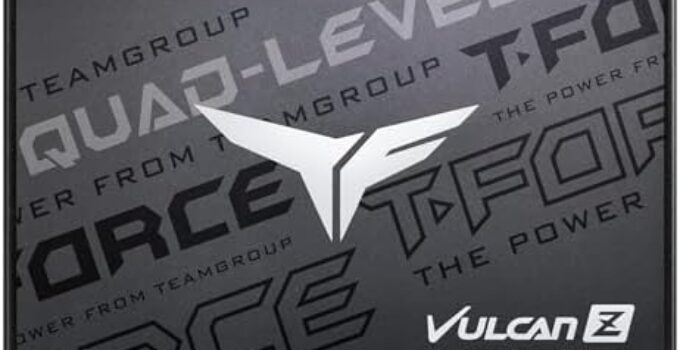 TEAMGROUP T-Force Vulcan Z 1TB SLC Cache 3D NAND QLC 2.5 Inch SATA III Internal Solid State Drive SSD (R/W Speed up to 550/500 MB/s) T253TY001T0C101