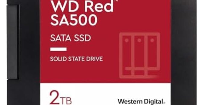 Western Digital 2TB WD Red SA500 NAS 3D NAND Internal SSD Solid State Drive – SATA III 6 Gb/s, 2.5″/7mm, Up to 560 MB/s – WDS200T2R0A