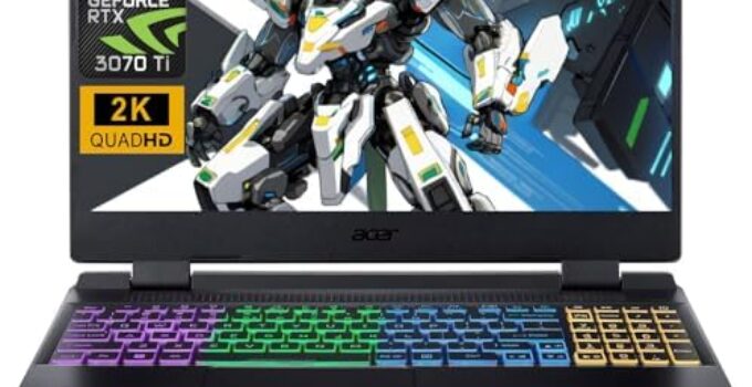 acer Nitro 5 Gaming Laptop 2024 Newest, 15.6″ QHD IPS 165Hz Display, AMD Ryzen 7 6800H(8 core), NVIDIA GeForce RTX 3070 Ti, 32GB DDR5 RAM, 1TB SSD, Wi-Fi 6E, Backlit Keyboard, Windows 11 Home