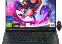 Lenovo 2024 Legion Pro 7 Gaming Laptop Computer, 16″ QHD+ 240Hz Display, 13th Gen Intel Core i9-13900HX(24-core), NVIDIA GeForce RTX 4080, 64GB RAM, 4TB SSD, Wi-Fi 6, Backlit Keyboard, Windows 11 Pro