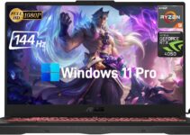ASUS TUF A17 Gaming Laptop – 17.3″ FHD 144Hz Display, AMD Ryzen 9-7940HS, 64GB DDR5, 4TB SSD, NVIDIA GeForce RTX 4050, Dolby Atmos, Wi-Fi 6, RGB Backlit Keyboard, Windows 11 Pro, Net Weight 2.6Kg