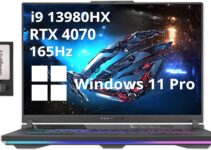 ASUS ROG Strix G16 16″ FHD 165Hz Gaming Laptop, Intel Core i9-13980HX, GeForce RTX 4070, 64GB DDR5, 2TB SSD + 160GB Docking Station, 4-Zone RGB Backlit Keyboard, WiFi 6E, Win 11 Pro, Gray