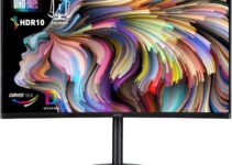 Acer EI322QK Abmiiiphx 31.5″ 1500R Curved UHD (3840 x 2160) Monitor | Adaptive-Sync Support | 90% DCI-P3 | HDR 10 Support | 1 x Display Port 1.2, 2 x HDMI 2.0 Ports & 2 x HDMI 1.4 Ports,Black