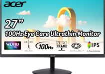 Acer SB272U Ebiip 27″ WQHD 2560×1440 IPS Zero-Frame Gaming Office Monitor | AMD FreeSync Technology | Ultrathin Stylish Design | 100Hz | 1ms VRB | Low Blue Light | Display Port & 2 x HDMI 2.0 Ports