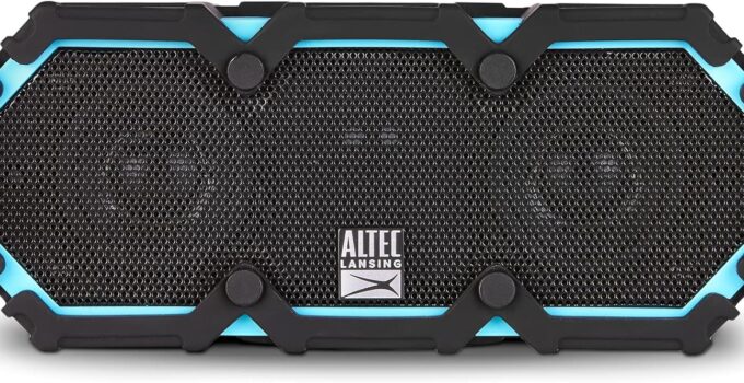 Altec Lansing LifeJacket 2 – Waterproof Bluetooth Speaker, Floating Portable Speaker for Travel & Outdoor Use, Deep Bass & Loud Sound, 30 Hour Playtime, 2.80 x 7.50 x 3.11 Inches